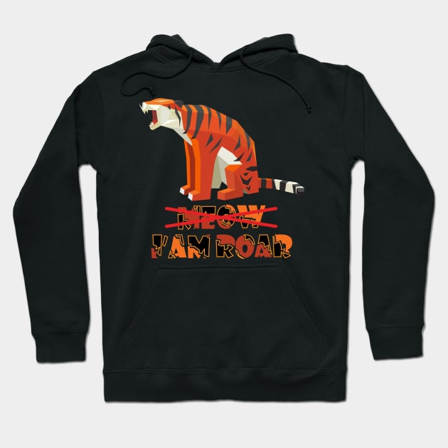 Tiger roaring loudly Hoodie by tepy 